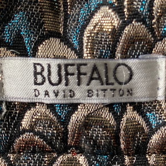 Buffalo David Bitton Women's Metallic Fish Scale Midi Skirt Size Large Zipper - Picture 2 of 11